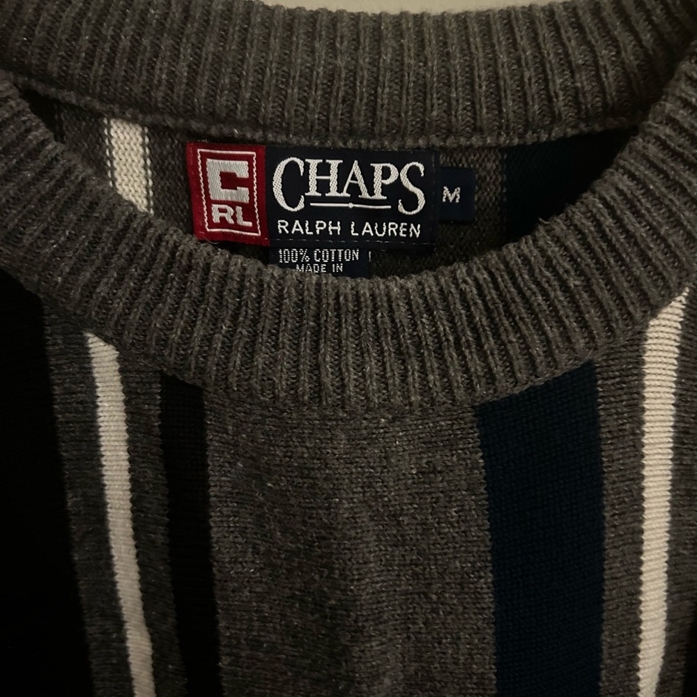 Men’s Chaps Multicolor Striped Crewneck Sweater - Picture 2 of 9